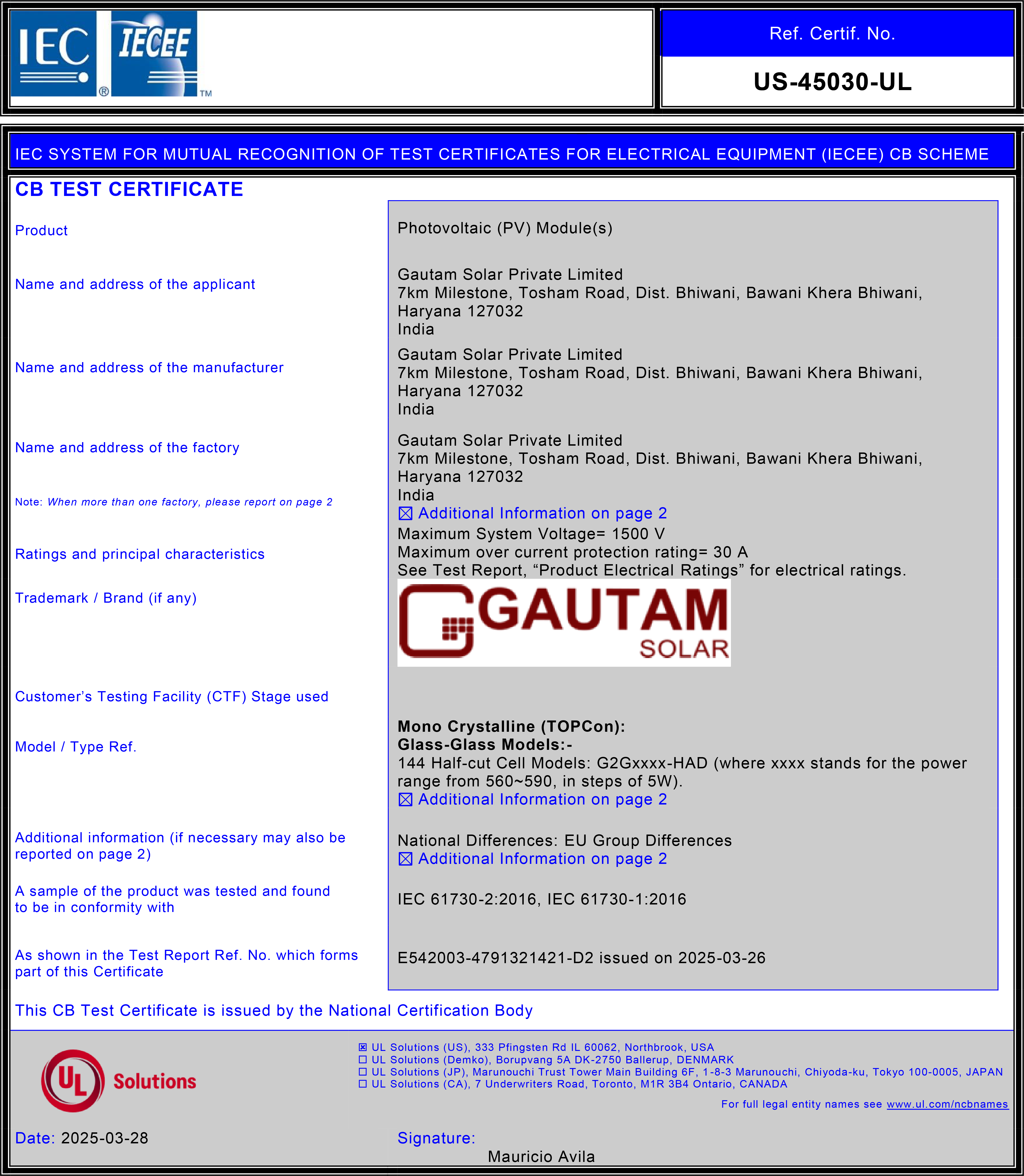 Certification credential 9